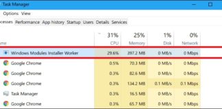 Windows Modules Installer Worker Issues