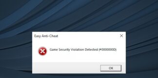 Game Security Violation Detected
