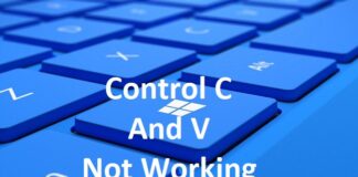 Control C And V Not Working