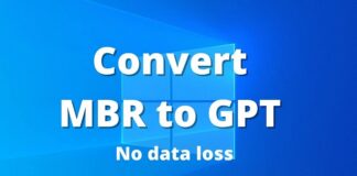 Convert MBR to GPT Without Data Loss