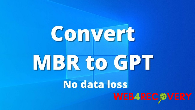 Convert MBR to GPT Without Data Loss