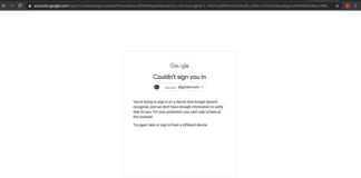 Gmail Can't Sign in