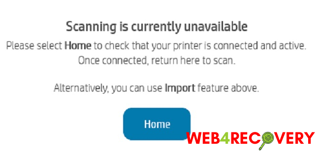 HP Smart Scanning is Currently Unavailable