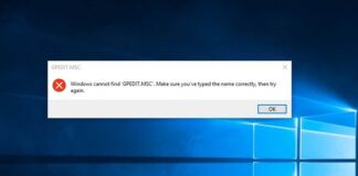 Windows Cannot Find Gpedit.msc