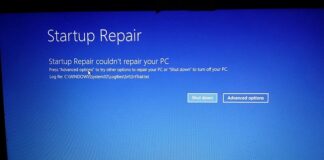 Startup Repair Couldn't Repair Your PC