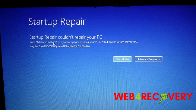 Startup Repair Couldn't Repair Your PC