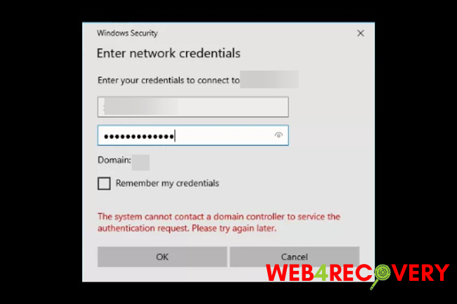 The System Cannot Contact a Domain Controller to Service the Authentication Request