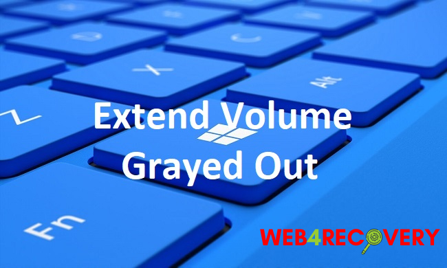 Extend Volume Grayed Out