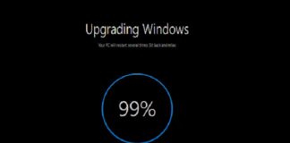 Windows 10 Upgrade Hangs at 99%