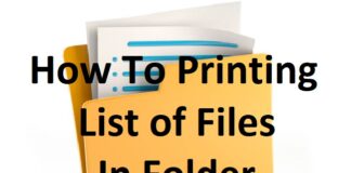 Printing List of Files in Folder