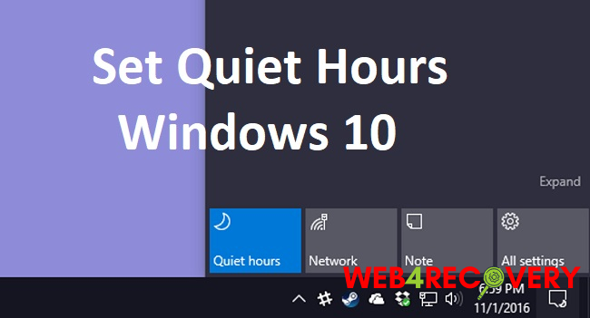 Set Quiet Hours Windows 10