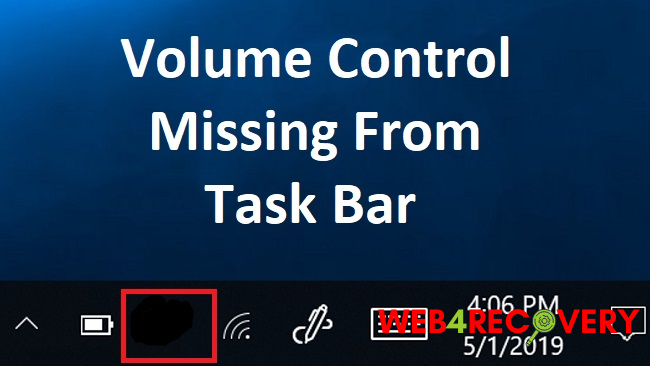 Volume Control Missing From Task Bar